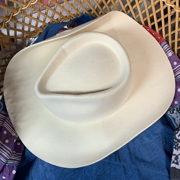 Wyeth Stars ⭐️ Rancher Hat Brim Sequin embellished Wool ivory main image 5